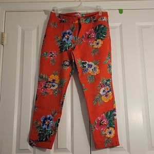 Old navy tropical print pixie pant